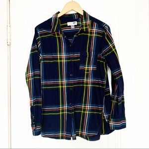 Old Navy Blue Plaid Button Down